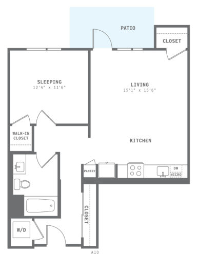 Astella One Bedroom Floor Plan A12