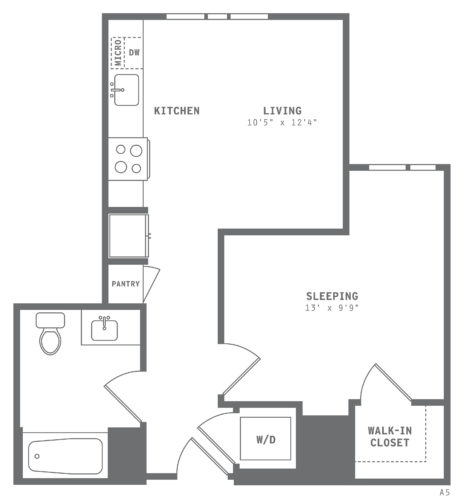 Astella One Bedroom Floor Plan A3