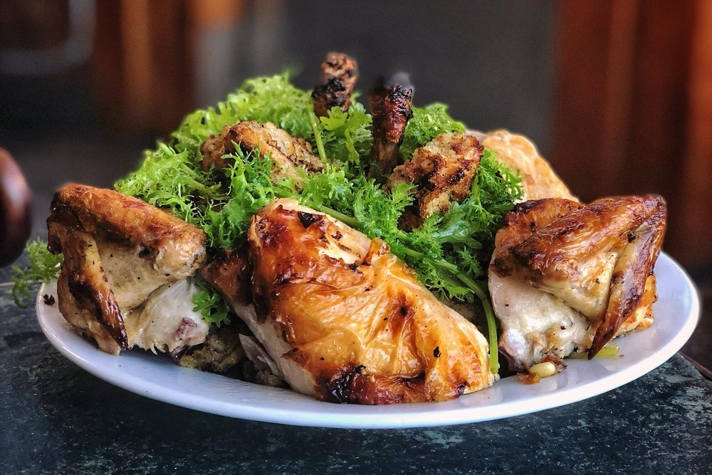 Zuni's roasted chicken for two - pic by John K. on Yelp - Zuni Café near Astella Apartments